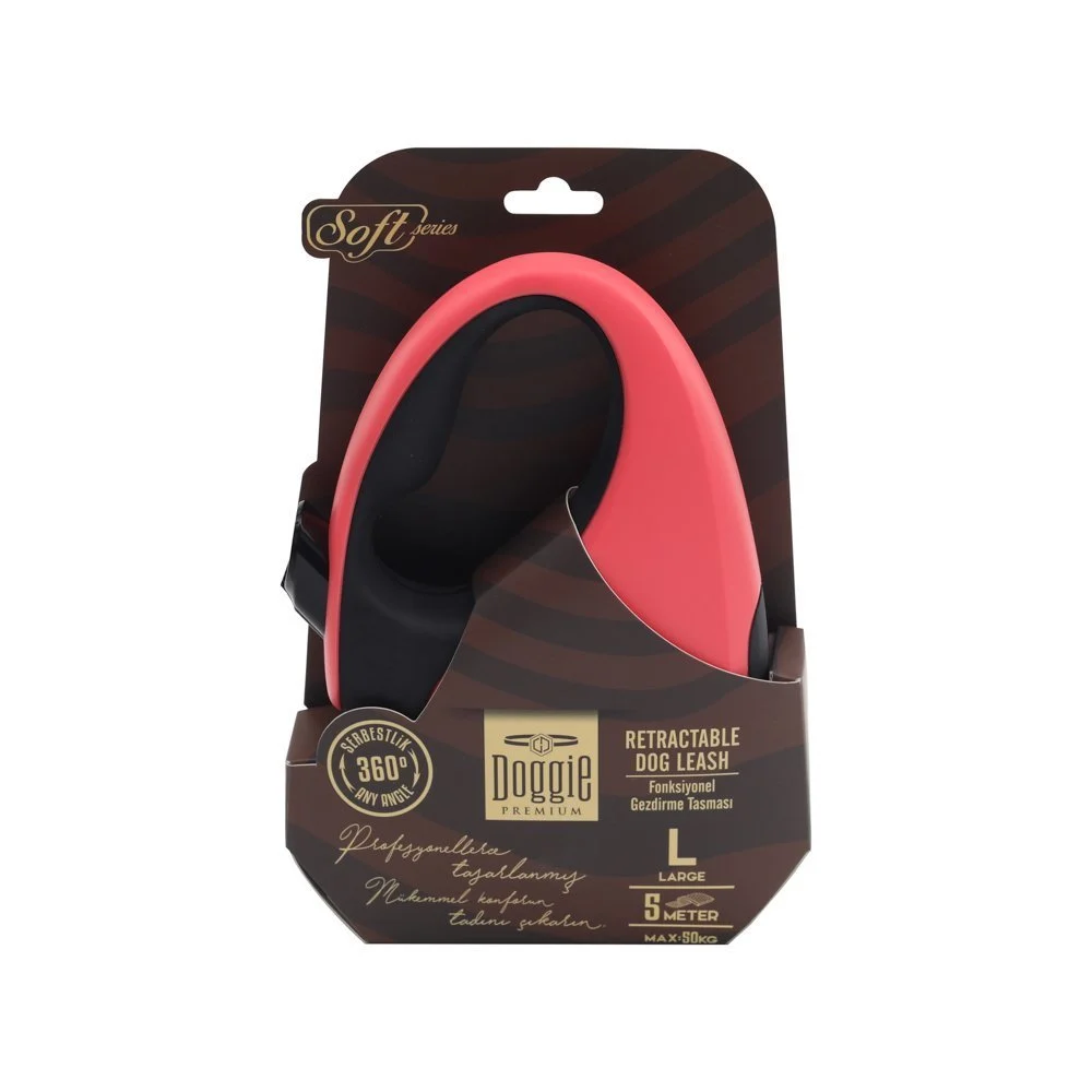 Doggie Soft Otomatik Makaralı Köpek Tasması L 50kg 5m