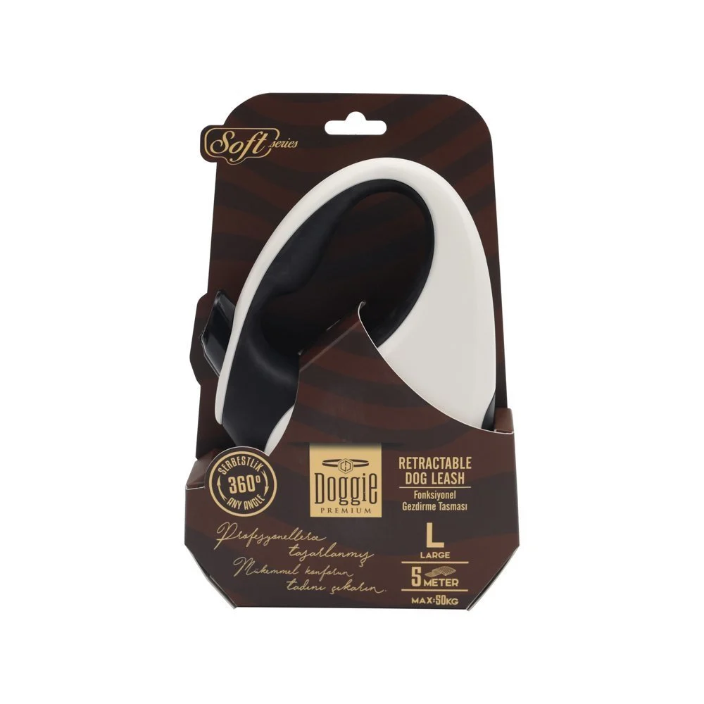 Doggie Soft Otomatik Makaralı Köpek Tasması L 50kg 5m