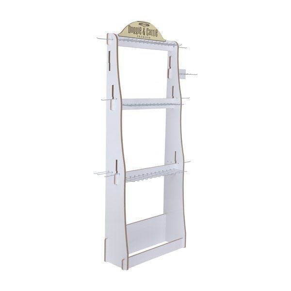 [MDF80WHITE] Doggie MDF Collar Products Display Stand 30x85x225cm