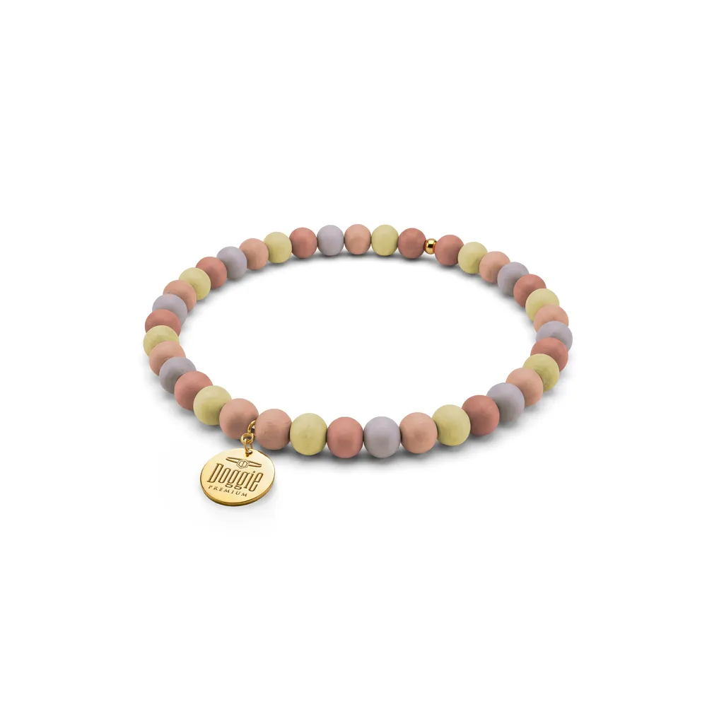 Doggie Wooden Bead Necklace Dog Collar 28-33cm S