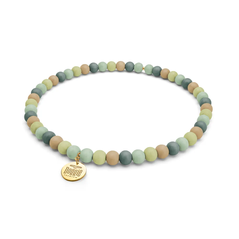 Doggie Wooden Bead Necklace Dog Collar 38-43cm L
