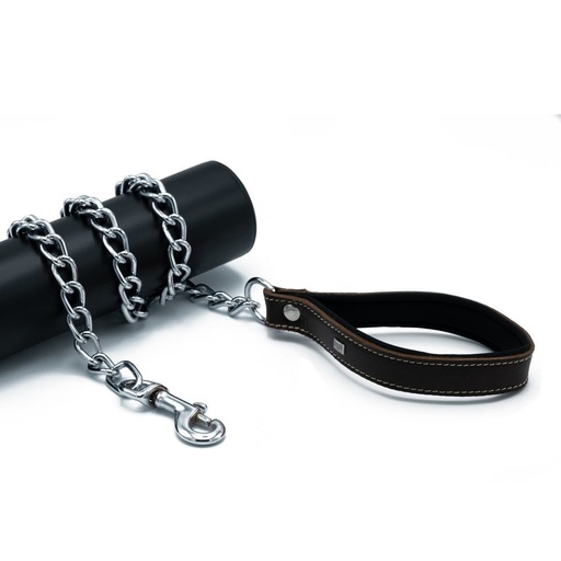 Doggie Zincirli Deri Köpek Gezdirme Kayışı 0.40x110cm